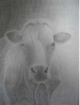 Œuvre contemporaine nommée « Autoportrait en vache », Réalisée par DARMSTADTER