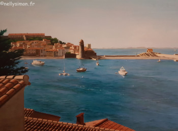 Œuvre contemporaine nommée « Baie de Collioure », Réalisée par NELLY SIMON