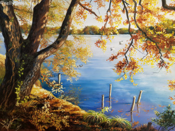 Œuvre contemporaine nommée « L'Erdre comme un lac », Réalisée par NELLY SIMON