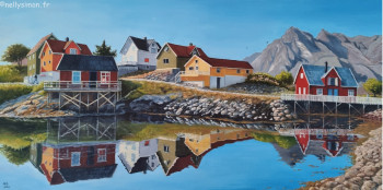Œuvre contemporaine nommée « Iles Lofoten (Norvège) », Réalisée par NELLY SIMON