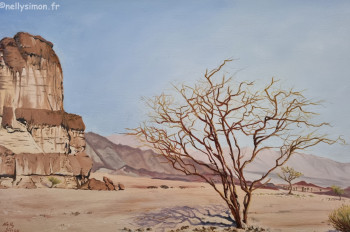 Œuvre contemporaine nommée « Le témoin du désert », Réalisée par NELLY SIMON