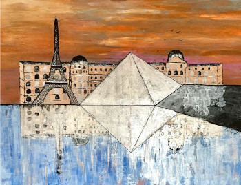 Œuvre contemporaine nommée « Peinture abstraite acrylique décorative Normina », Réalisée par FLORENCE FéRAUD-AIGLIN