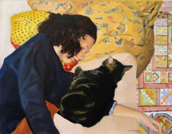 Œuvre contemporaine nommée « jeune fille endormie », Réalisée par GILLES CHAMBON
