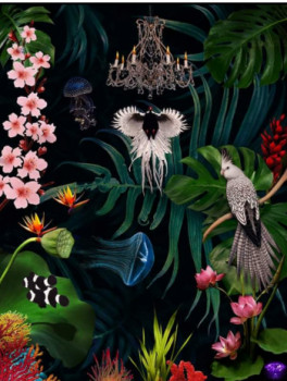 Œuvre contemporaine nommée « The Bird and the Lotus », Réalisée par KARIN WESTERFELD