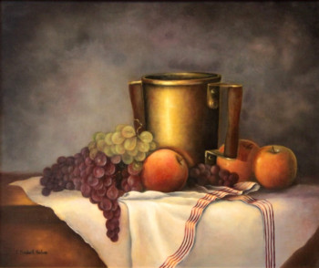 Œuvre contemporaine nommée « Entre laiton et fruits », Réalisée par BANTWELL HUIBAN CATHERINE