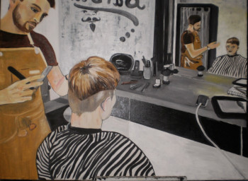 Œuvre contemporaine nommée « Le Barbier », Réalisée par ALAIN COULON