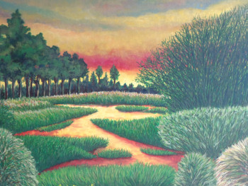 Œuvre contemporaine nommée « Lever de soleil en Brenne », Réalisée par CLAUDE RIANVERT