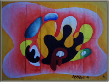 Œuvre contemporaine nommée « Variation 4- 1984 », Réalisée par JEAN PIERRE  BERTAINA