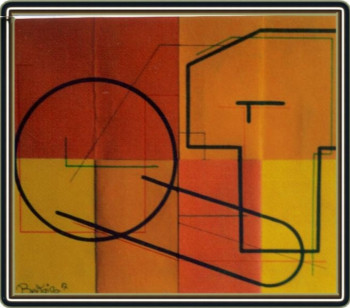 Œuvre contemporaine nommée « Variation graphique 1 - 1987 », Réalisée par JEAN PIERRE  BERTAINA