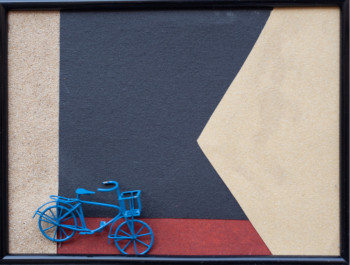 Œuvre contemporaine nommée « Le vélo de l'homme invisible », Réalisée par TENDRE EST L’ART BRUT