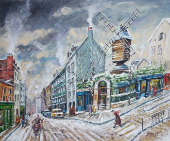 Œuvre contemporaine nommée « Le Moulin de la Galette », Réalisée par éRIC RAIMBAULT