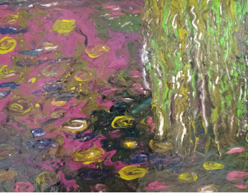 Œuvre contemporaine nommée « Les fleurs d'eau », Réalisée par LINDA L'âME