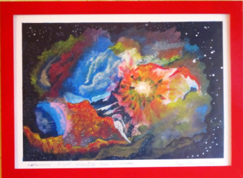 Œuvre contemporaine nommée « Explosion d'une planète », Réalisée par ALAIN MENARD