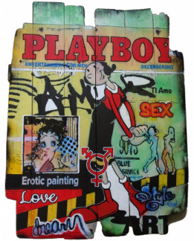 Œuvre contemporaine nommée « PLAYBOY », Réalisée par CLAUDE GEAN