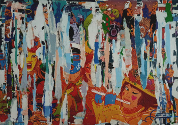 Œuvre contemporaine nommée « Carnaval », Réalisée par DOMKCOLLAGE