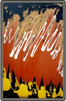 Œuvre contemporaine nommée « Informel 1: la grande question - 1974 », Réalisée par JEAN PIERRE BERTAINA