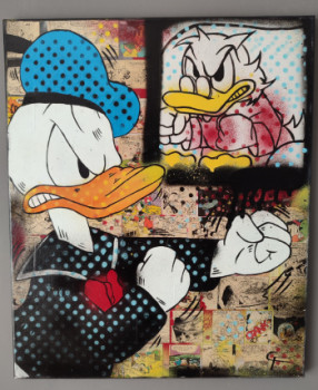 Œuvre contemporaine nommée « Collages Donald », Réalisée par PANDA PIQUANT