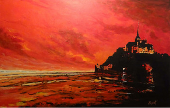 Œuvre contemporaine nommée « Le Mont Saint Michel », Réalisée par JEAN PHILIPPE PEYNET