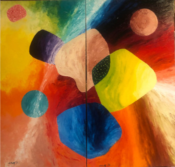 Œuvre contemporaine nommée « Game of Stones », Réalisée par CRANN PIORR’ART