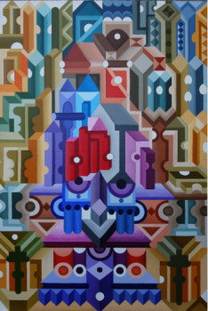 Œuvre contemporaine nommée « COMPOSITION N°15 », Réalisée par LEVON VARDANYAN