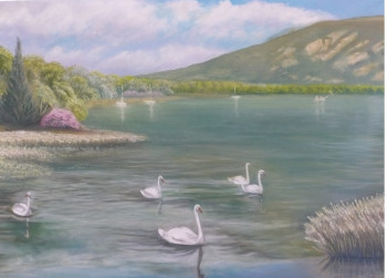 Œuvre contemporaine nommée « "Lac d'Aiguebelette.." », Réalisée par MARC DANCRE