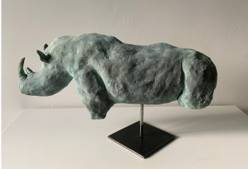 Œuvre contemporaine nommée « Black Rhinoceros », Réalisée par SAMANTHA PRIGENT