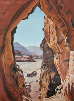 Œuvre contemporaine nommée « Oeil sur le désert de Timna », Réalisée par NELLY SIMON