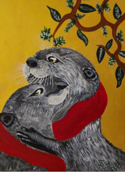 Œuvre contemporaine nommée « Tom & Vic,les loutres », Réalisée par 7BON.