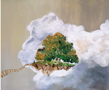Œuvre contemporaine nommée « La maison perchée dans l'arbre », Réalisée par FELJAZZ