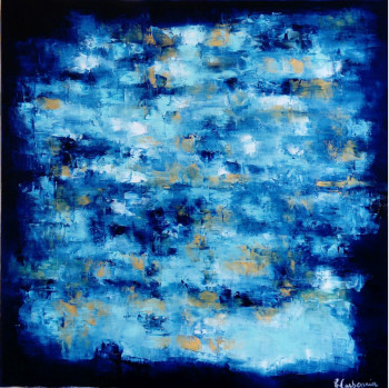Œuvre contemporaine nommée « L'heure bleue », Réalisée par MYRIAM CARBONNIER