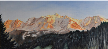 Œuvre contemporaine nommée « Chaîne du Mont Blanc * », Réalisée par BARTLET-DROUZY