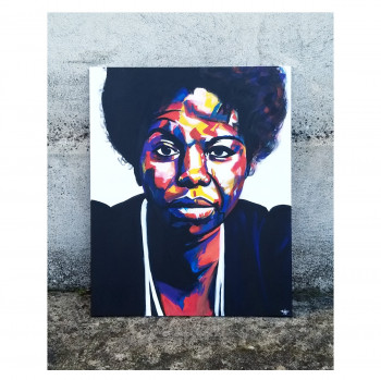 Œuvre contemporaine nommée « Nina Simone #1 », Réalisée par AURI
