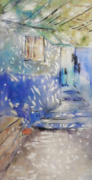 Œuvre contemporaine nommée « PETITE RUELLE à CHEFCHOUEN ( MAROC ° », Réalisée par MARLEEN MELENS