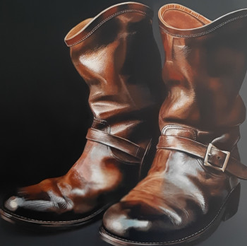 Œuvre contemporaine nommée « Les bottes », Réalisée par ALDE