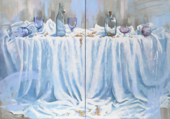 Œuvre contemporaine nommée « Composition aux groseilles blanches », Réalisée par SYLVIE JULKOWSKI-EGARD