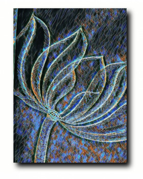 Œuvre contemporaine nommée « Fleur n°4 », Réalisée par LOAN