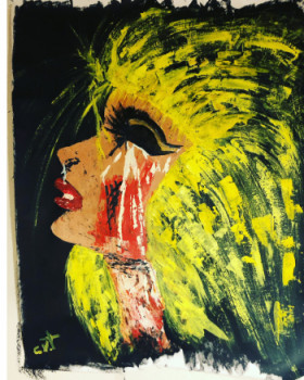 Œuvre contemporaine nommée « Les larmes du Soleil », Réalisée par CARRIE JOSEPH VOUTEAU