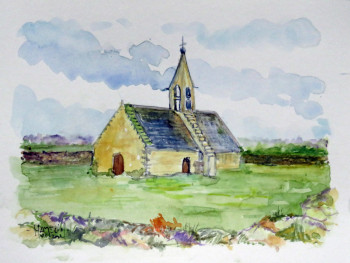 Œuvre contemporaine nommée « La petite chapelle de St Vio à tréguennec », Réalisée par MICHEL HAMELIN