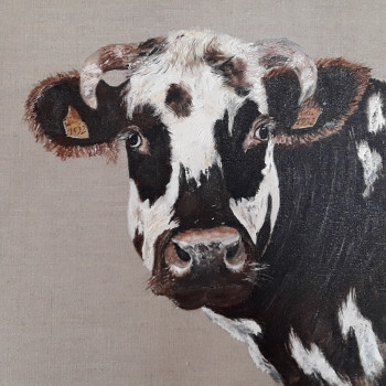 Œuvre contemporaine nommée « Vache : matricule 1932 », Réalisée par CAROLE LEPREVOST