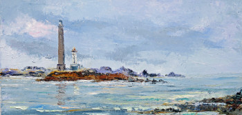 Œuvre contemporaine nommée « Les phares de l'Ile Vierge », Réalisée par MICHEL HAMELIN