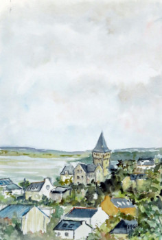 Œuvre contemporaine nommée « La maison de l'amiral à Douarnenez », Réalisée par MICHEL HAMELIN