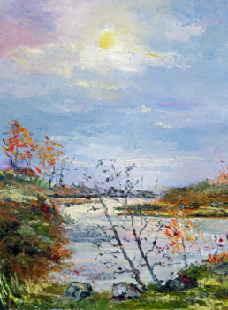 Œuvre contemporaine nommée « Etang en Sologne », Réalisée par MICHEL HAMELIN