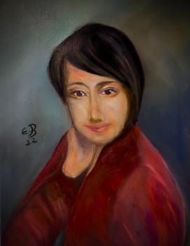 Œuvre contemporaine nommée « WOMAN WITH RED VEST. », Réalisée par FONTECLOSE ART