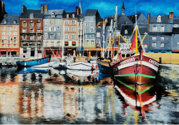 Œuvre contemporaine nommée « Honfleur », Réalisée par JEAN NOëL RéMY