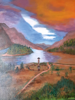 Œuvre contemporaine nommée « Le Loch Shiel,  dans les highlands », Réalisée par NICOLE SOUFFRAN