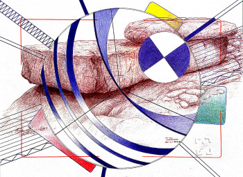 Œuvre contemporaine nommée « lieux d'éternité 2 », Réalisée par FERREIRA-ROCHA / LUARFR
