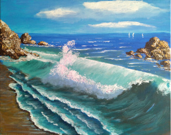 Œuvre contemporaine nommée « La vague », Réalisée par BARTLET-DROUZY