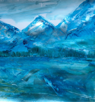 Œuvre contemporaine nommée « Reflets d'hiver », Réalisée par ROSE GUIHARD