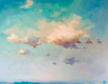 Œuvre contemporaine nommée « Nuages 5 », Réalisée par LE COMPTE-GOUTTES