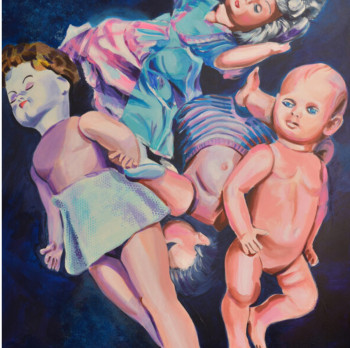 Œuvre contemporaine nommée « Les trois poupées », Réalisée par GILLEROY